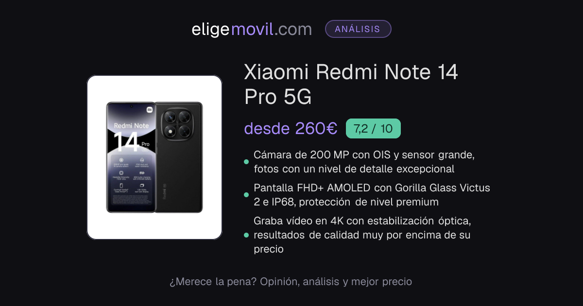 Xiaomi Redmi Note 14 Pro 5G: ¿merece la pena? Opinión y precio 2026